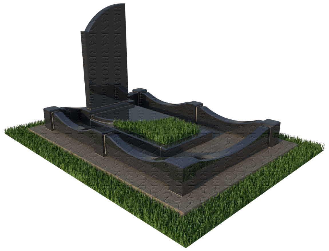 Гранітний комплекс на одинарне місце 71-60AM, ціна - 1 фото